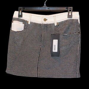 NWT Hanley Mellon Tweed Polka Dot Mini Skirt